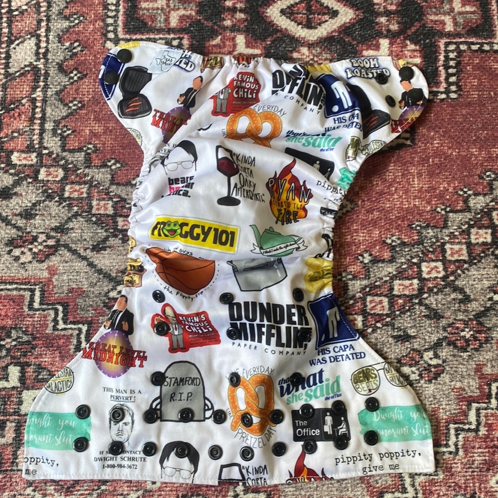 The Office Printed Texas Tushies Pocket Cloth Diaper